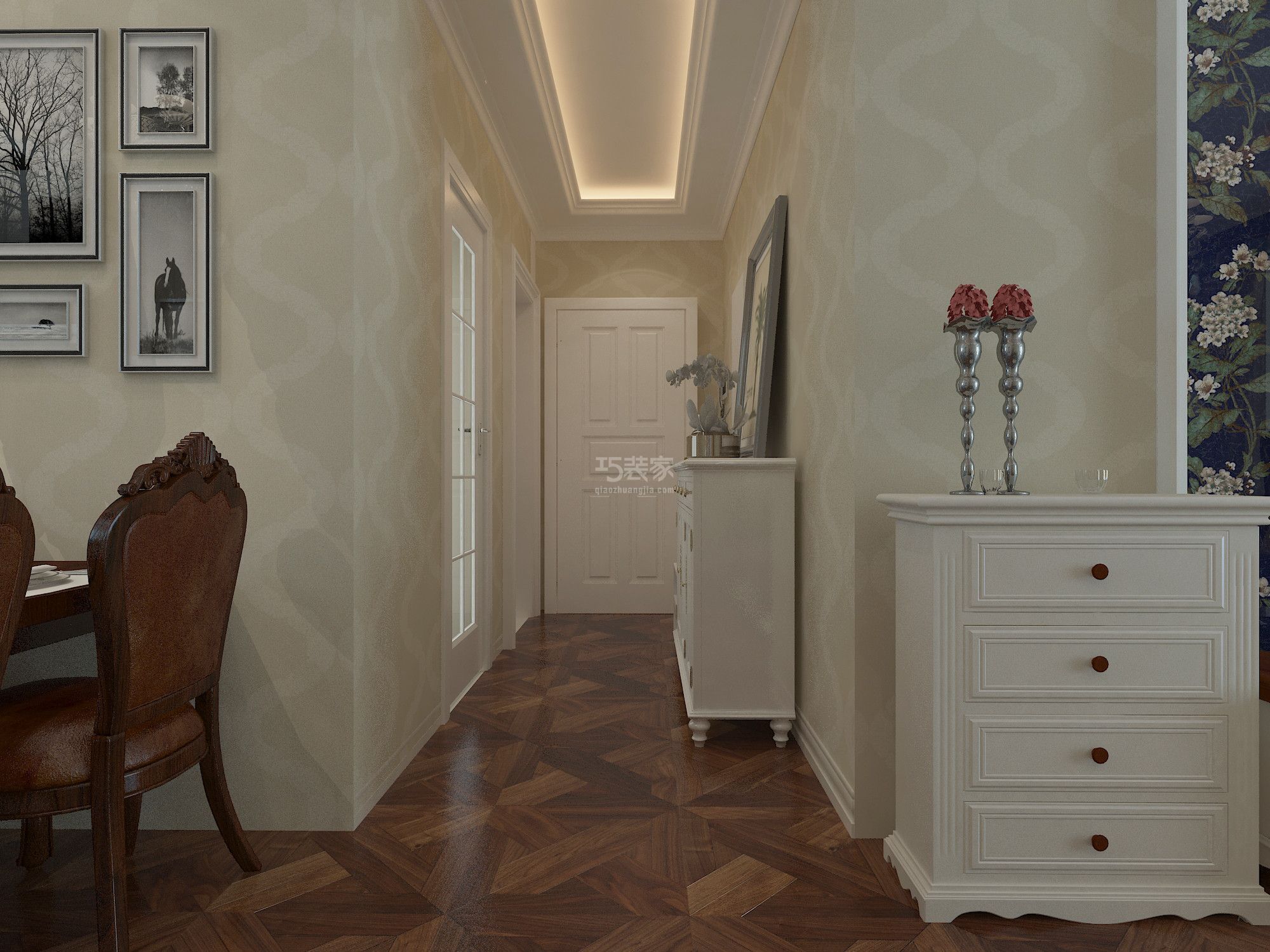 -光华里114平美式风格设计方案